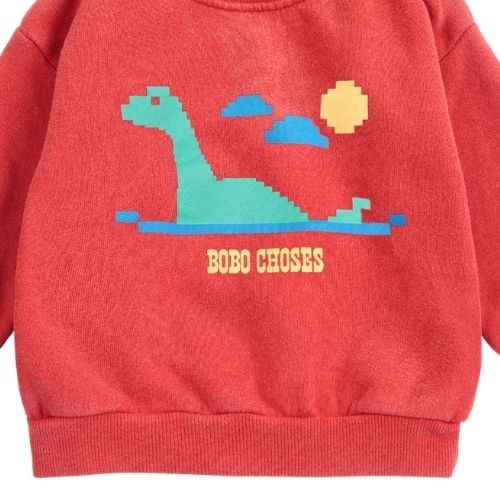 Bobo Choses lake monster sweatshirt red-5