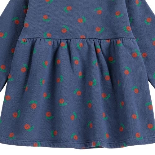 Bobo Choses stamp bloom all over fleece dress navy blue-4