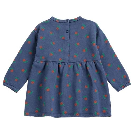 Bobo Choses stamp bloom all over fleece dress navy blue-5