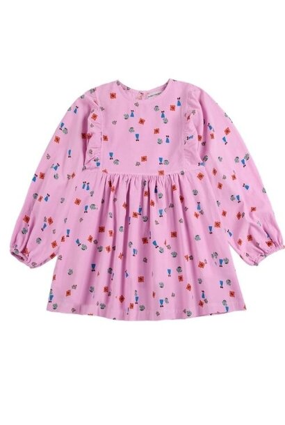Bobo Choses blossom all over woven dress pink