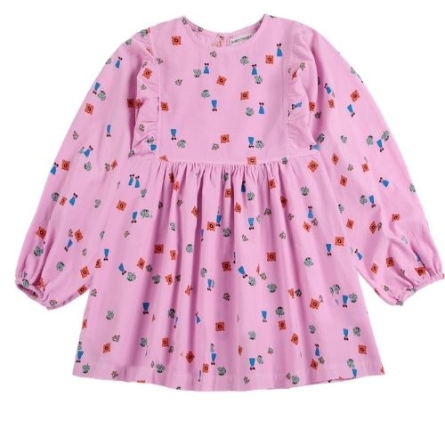 Bobo Choses blossom all over woven dress pink-1