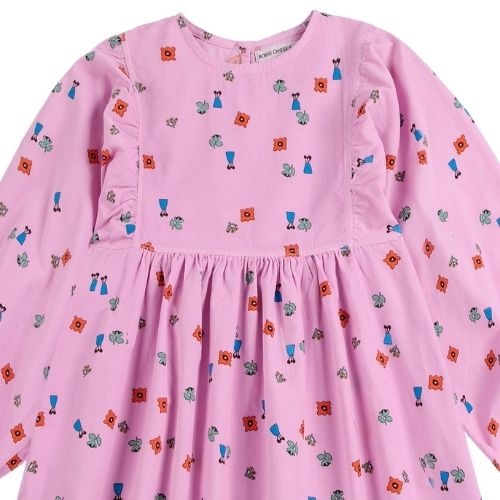 Bobo Choses blossom all over woven dress pink-2