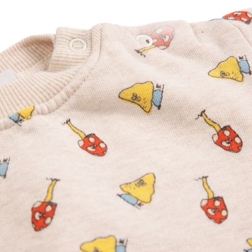 Bobo Choses mush monster duo all over sweatshirt offwhite-5