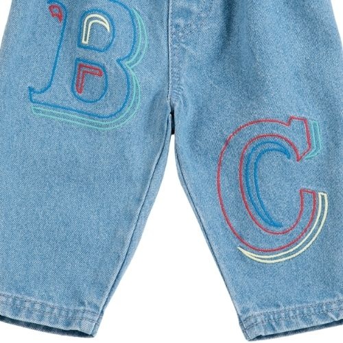 Bobo Choses b.c. embossed denim pants blue-4