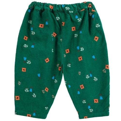 Bobo Choses blossom all over corduroy pants dark green-6