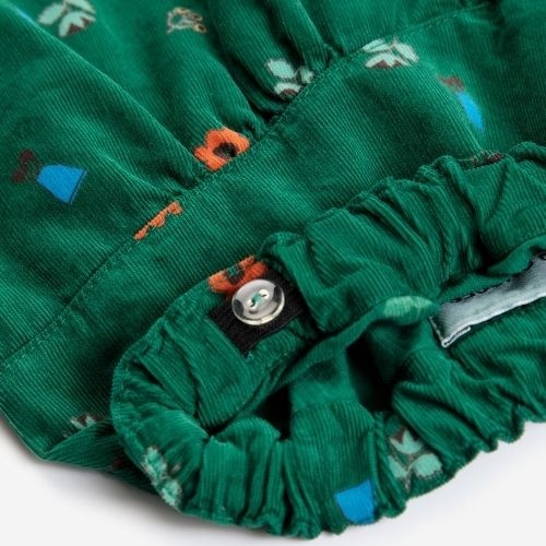 Bobo Choses blossom all over corduroy pants dark green-5