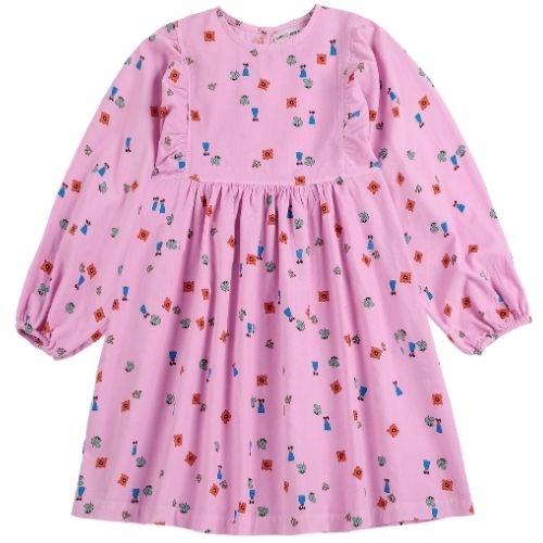 Bobo Choses blossom all over woven dress pink-1