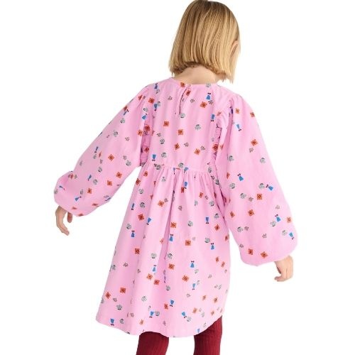 Bobo Choses blossom all over woven dress pink-4