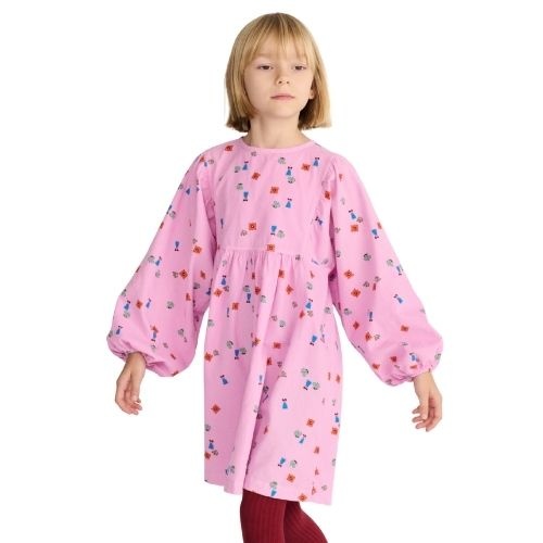 Bobo Choses blossom all over woven dress pink-3