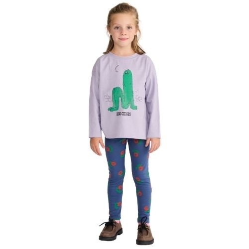 Bobo Choses stamp bloom all over leggings navy blue-2