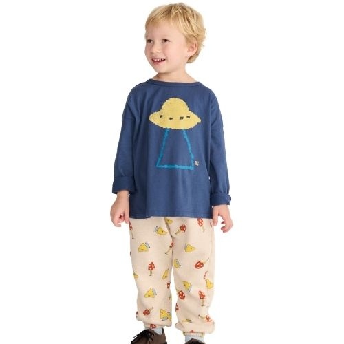 Bobo Choses mush monster duo all over jogging pants offwhite-2