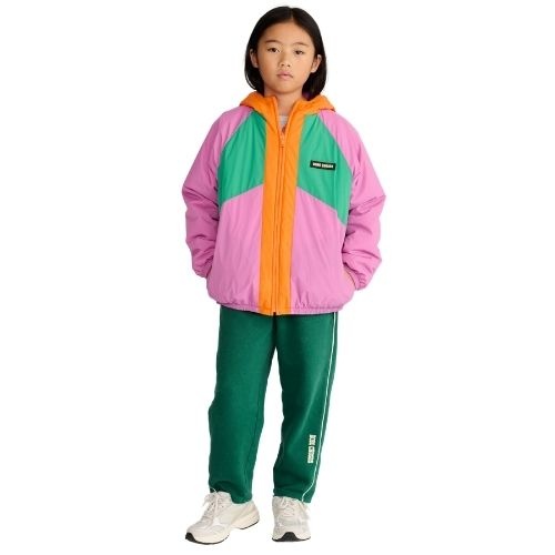 Bobo Choses almost moiré all over reversible anorak fuchsia-4