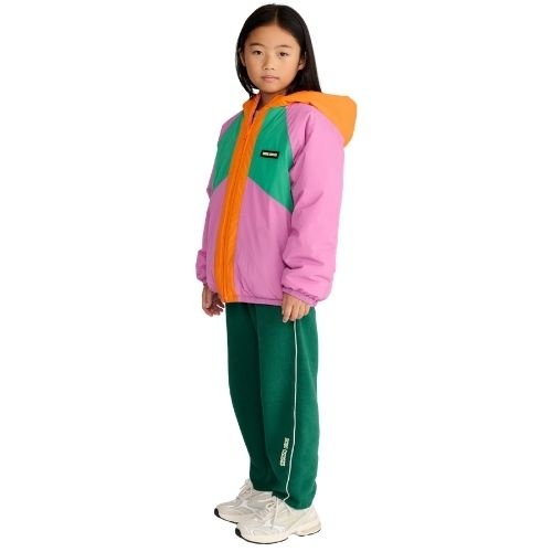 Bobo Choses almost moiré all over reversible anorak fuchsia-5