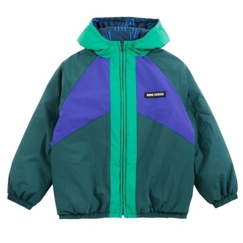 Bobo Choses almost moiré all over reversible anorak navy blue-2