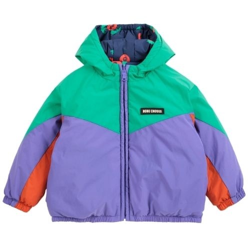 Bobo Choses stamp bloom all over reversible anorak navy blue-2