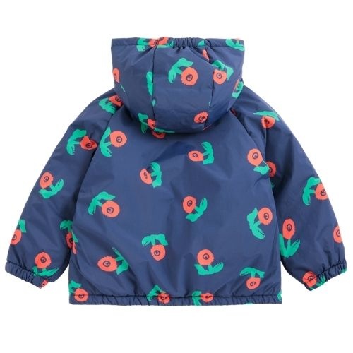 Bobo Choses stamp bloom all over reversible anorak navy blue-3