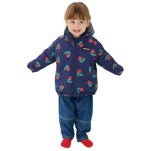 Bobo Choses stamp bloom all over reversible anorak navy blue-5