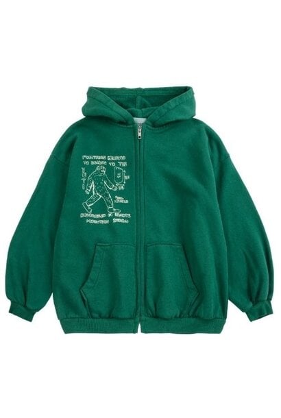 Bobo Choses mr. footish zipped hoodie dark green