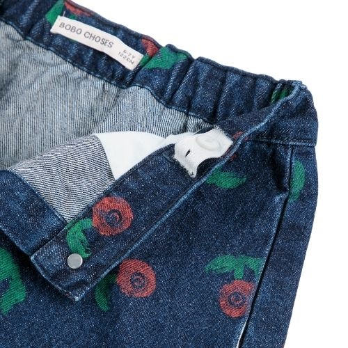 Bobo Choses stamp bloom all over denim skirt navy blue-6