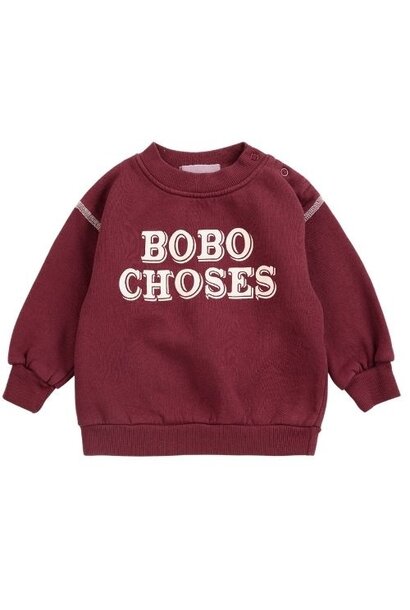 Bobo Choses bobo choses embossed sweatshirt burgundy red