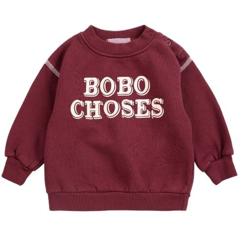 Bobo Choses bobo choses embossed sweatshirt burgundy red-1