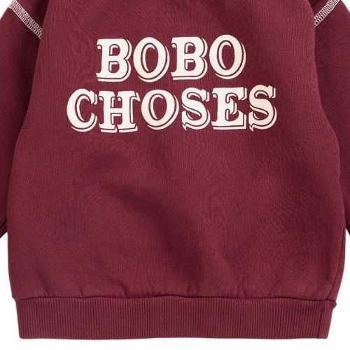 Bobo Choses bobo choses embossed sweatshirt burgundy red-3