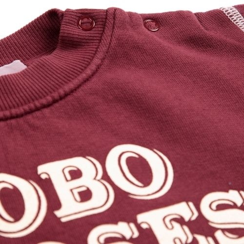 Bobo Choses bobo choses embossed sweatshirt burgundy red-4