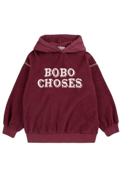 Bobo Choses bobo choses embossed hoodie burgundy red