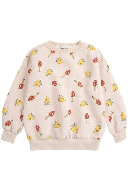 Bobo Choses mush monster duo all over sweatshirt offwhite