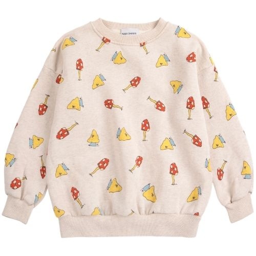 Bobo Choses mush monster duo all over sweatshirt offwhite-1