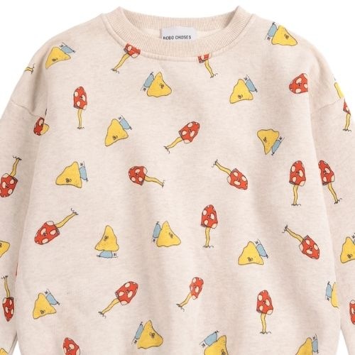 Bobo Choses mush monster duo all over sweatshirt offwhite-4