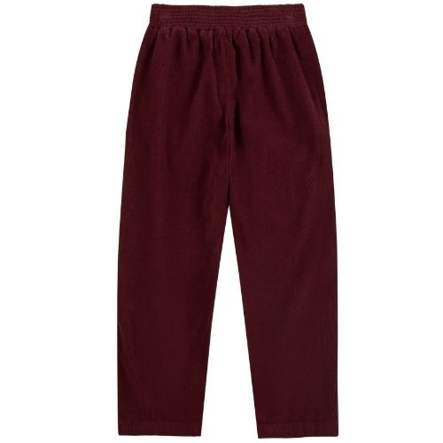 Bobo Choses curious owl corduroy pleated pants burgundy red-6