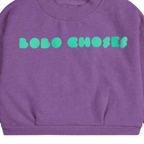Bobo Choses bobo choses bolder cropped sweatshirt purple-3