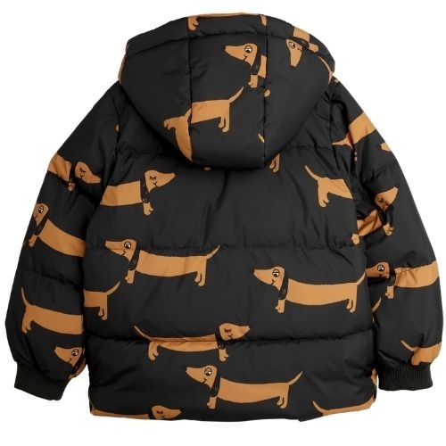 Mini Rodini dog aop hooded puffer black-4