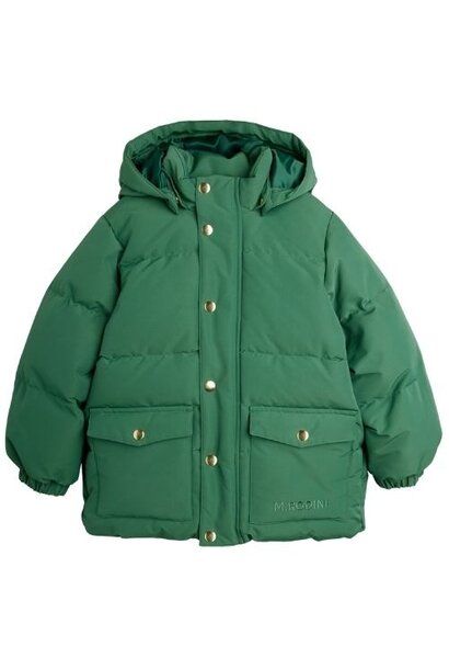 Mini Rodini solid heavy puffer green