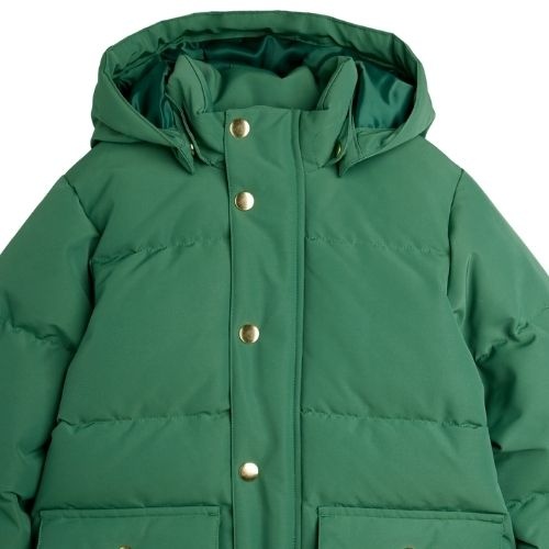 Mini Rodini solid heavy puffer green-3