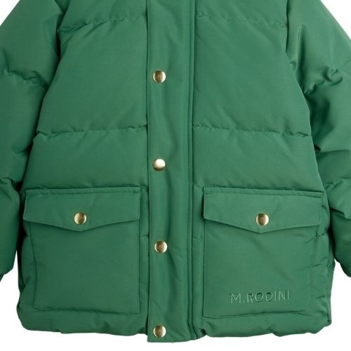 Mini Rodini solid heavy puffer green-4