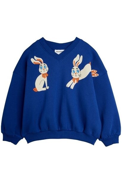 Mini Rodini rabbits sp sweatshirt blue
