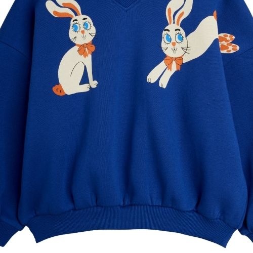 Mini Rodini rabbits sp sweatshirt blue-4