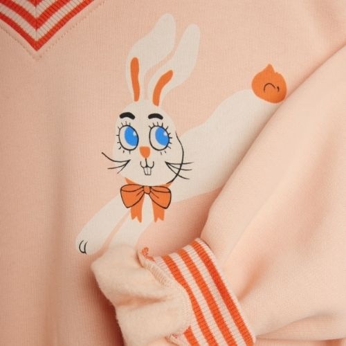 Mini Rodini rabbits sp sweatshirt pink-4