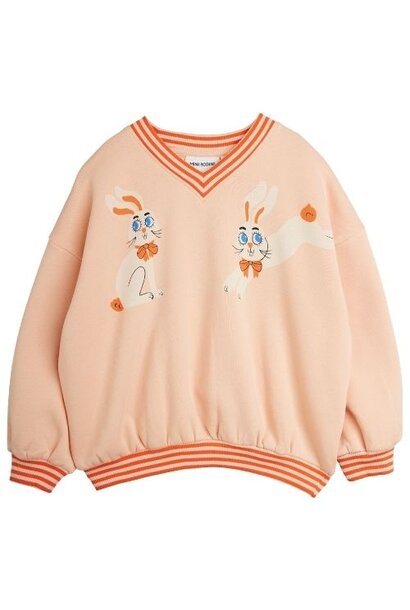 Mini Rodini rabbits sp sweatshirt pink