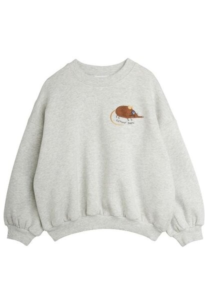 Mini Rodini elephant shrew emb sweatshirt grey melange