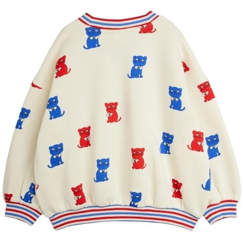 Mini Rodini kittens aop sweatshirt off-white-4