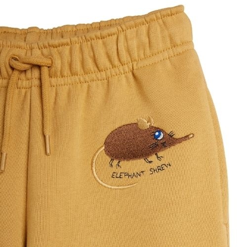 Mini Rodini elephant shrew emb sweatpants beige-5