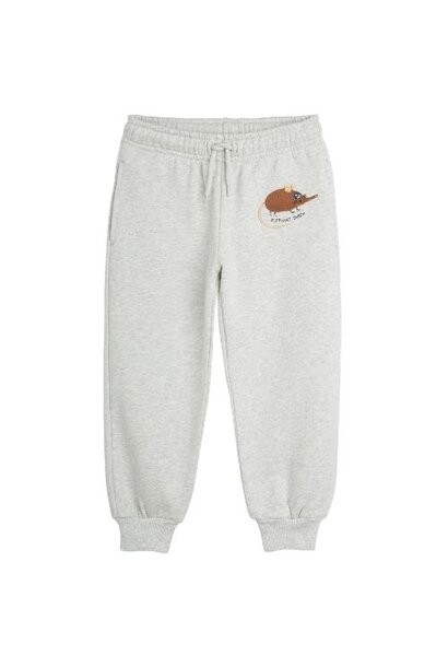 Mini Rodini elephant shrew emb sweatpants grey melange