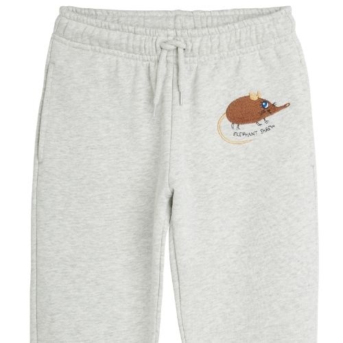 Mini Rodini elephant shrew emb sweatpants grey melange-2