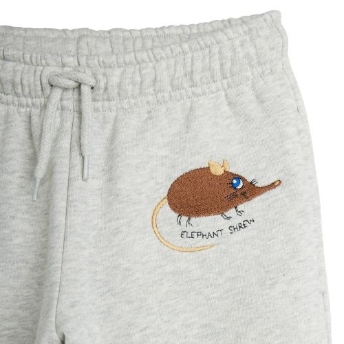 Mini Rodini elephant shrew emb sweatpants grey melange-5