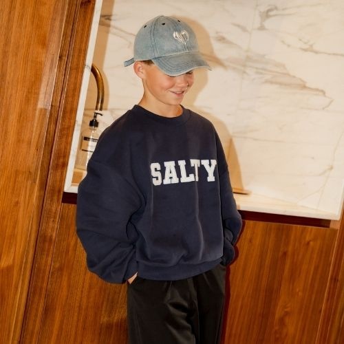 Salty Stitch sweater navy-5