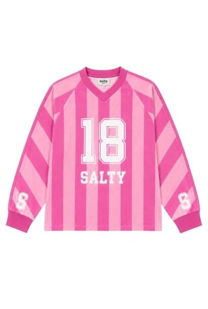 Salty Stitch sport tee stripes pink