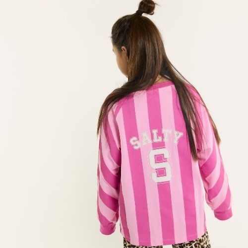 Salty Stitch sport tee stripes pink-3